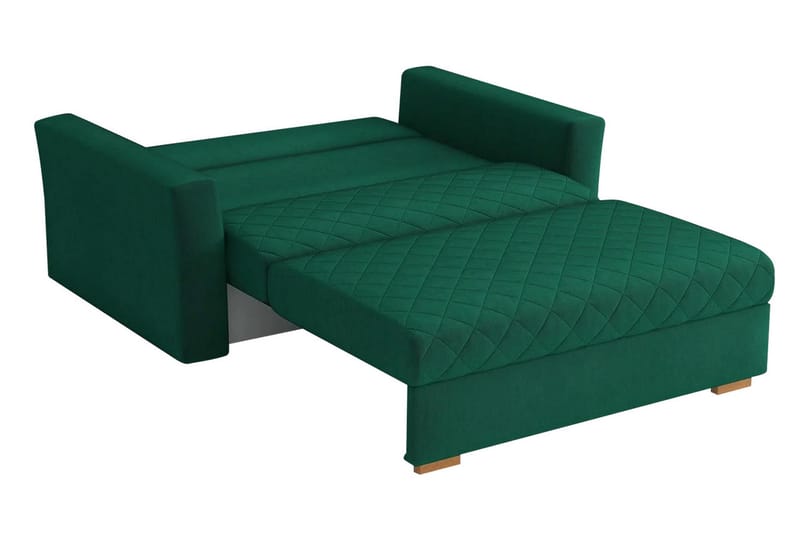 Bensbyn 2-seter Sovesofa 115x196 cm Sovbar Rutemønster i Stoff - Svart - Møbler - Sofaer - Sovesofaer
