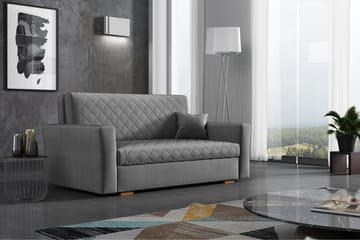 Bensbyn 2-seter Sovesofa 132x196 cm Sovbar Diamantsteppet i Stoff - Grå - Møbler - Sofaer - Sovesofaer