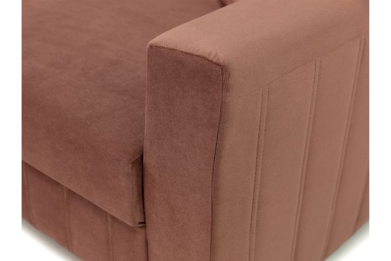 Bensbyn 2-seter Sovesofa 132x196 cm Sovbar Vertikalt Sydd i Stoff - Grå - Møbler - Sofaer - Sovesofaer