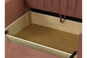 Bensbyn 2-seter Sovesofa 132x196 cm Sovbar Vertikalt Sydd i Stoff - Grå - Møbler - Sofaer - Sovesofaer