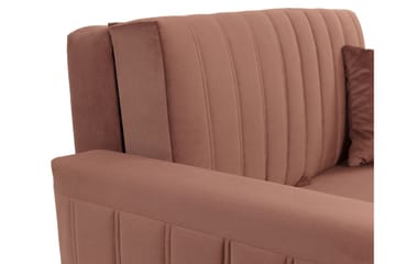 Bensbyn 2-seter Sovesofa 132x196 cm Sovbar Vertikalt Sydd i Stoff - Grå - Møbler - Sofaer - Sovesofaer
