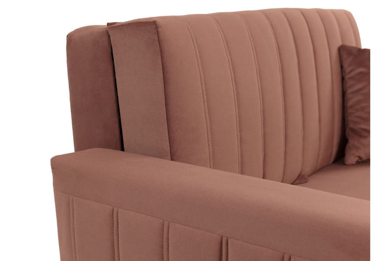Bensbyn 2-seter Sovesofa 132x196 cm Sovbar Vertikalt Sydd i Stoff - Grå - Møbler - Sofaer - Sovesofaer