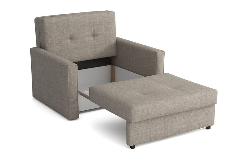 Bensbyn 2-seter Sovesofa 80x196 cm med Oppbevaring i Stoff - Grå - Møbler - Sofaer - Sovesofaer