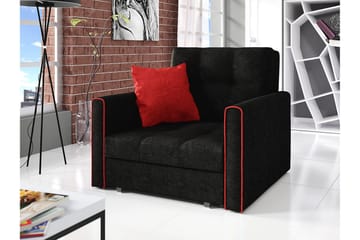 Bensbyn 2-seter Sovesofa 80x196 cm med Oppbevaring i Stoff - Svart - Møbler - Sofaer - Sovesofaer