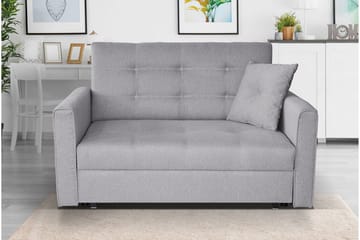 Bensbyn 2-seter Uttrekkbar Sovesofa 112x196 cm med Oppbevaring i Stoff - Grå - Møbler - Sofaer - Sovesofaer