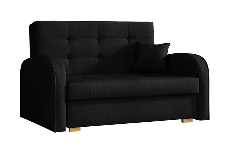 Bensbyn 2-seters Sovesofa - Fløyel/Svart - Møbler - Sofaer - Sovesofaer