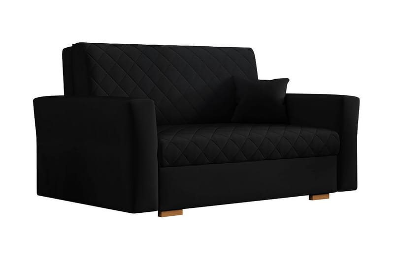 Bensbyn 2-seters Sovesofa Rutetemønster - Fløyel/Svart - Møbler - Sofaer - Sovesofaer