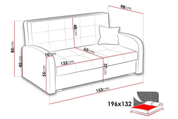 Bensbyn 3-seters Sovesofa - Fløyel/Svart - Møbler - Sofaer - Sovesofaer