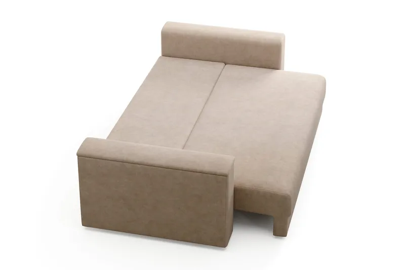 Bergen Ekstra dyp, 3-seters sovesofa med oppbevaring - Beige - Møbler - Sofaer - Sovesofaer