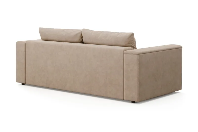 Bergen Ekstra dyp, 3-seters sovesofa med oppbevaring - Beige - Møbler - Sofaer - Sovesofaer