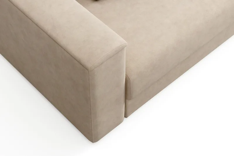 Bergen Ekstra dyp, 3-seters sovesofa med oppbevaring - Beige - Møbler - Sofaer - Sovesofaer