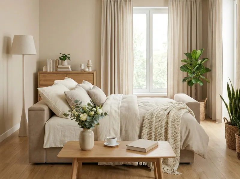 Bergen Ekstra dyp, 3-seters sovesofa med oppbevaring - Beige - Møbler - Sofaer - Sovesofaer