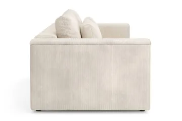 Bergen Ekstra dyp, 3-seters sovesofa med oppbevaring i manchester - Beige - Møbler - Sofaer - Sovesofaer