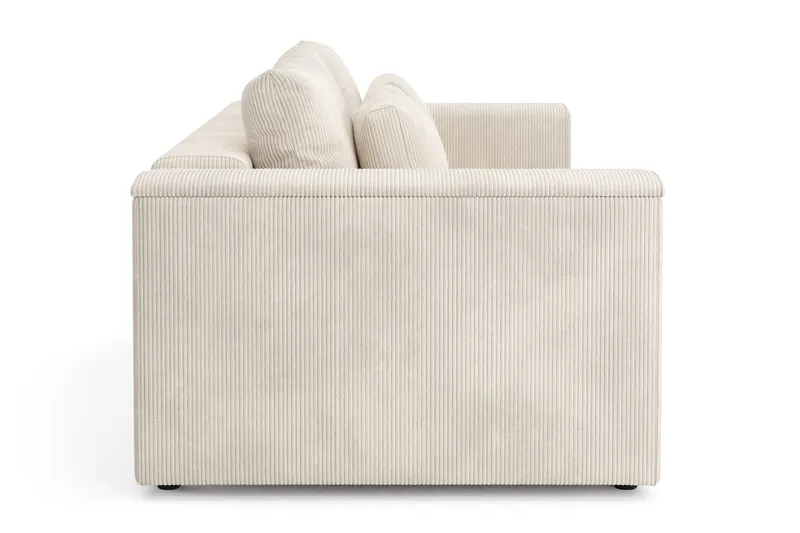 Bergen Ekstra dyp, 3-seters sovesofa med oppbevaring i manchester - Beige - Møbler - Sofaer - Sovesofaer