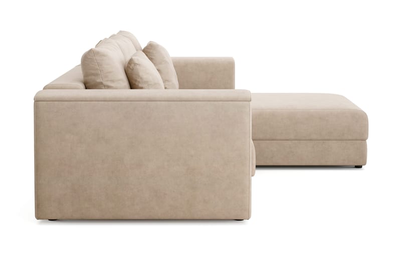 Bergen Ekstra dyp, 3-seters sovesofa med vendbar sjeselong og oppbevaring - Beige - Møbler - Sofaer - Sovesofaer