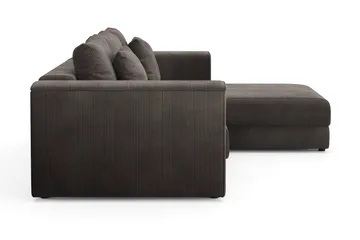 Bergen Ekstra dyp, 3-seters sovesofa med vendbar sjeselong og oppbevaring i manchester - Taupe - Møbler - Sofaer - Sovesofaer