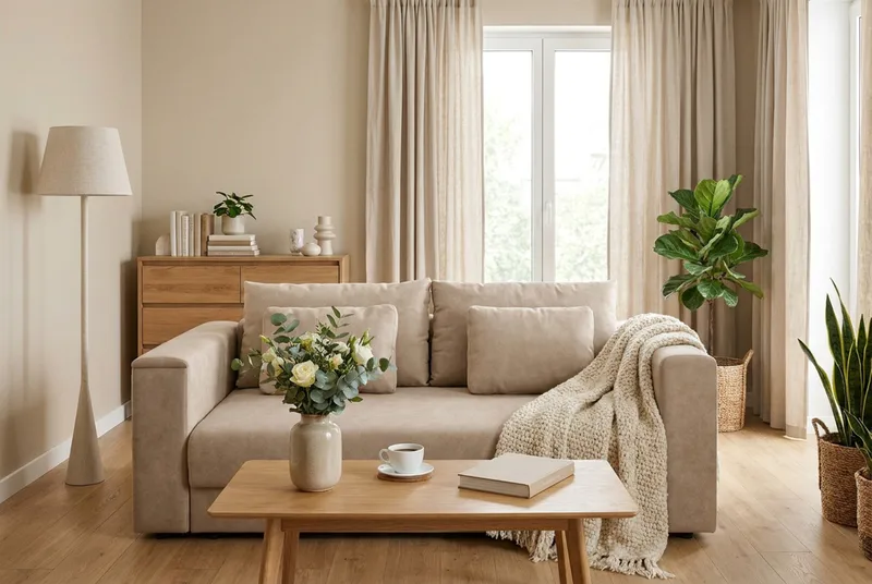 Bergen Ekstra dyp, framoverutslått 3-seters sovesofa med oppbevaring - Beige - Møbler - Sofaer - Sovesofaer