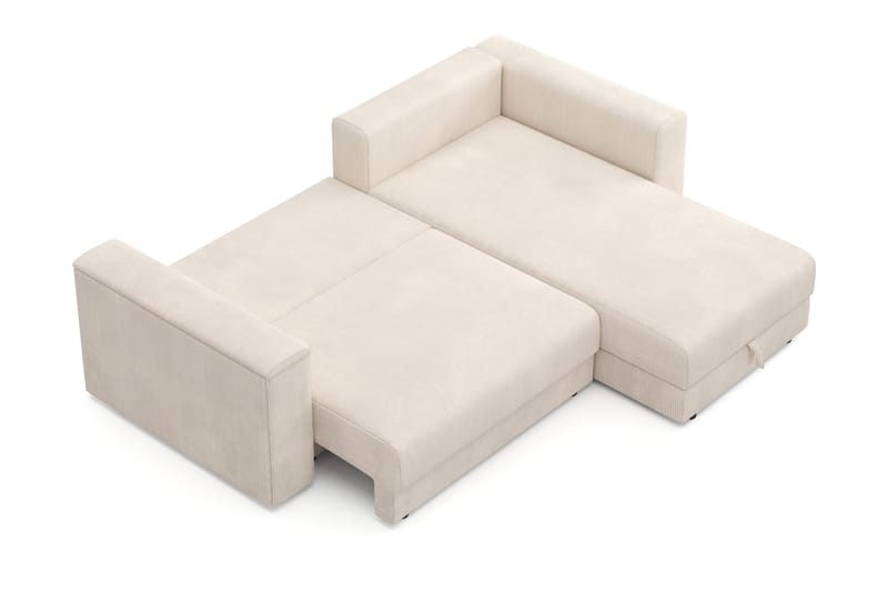 Bergen Ekstra dyp 3-seters sovesofa med divan og overmadrass i lateks og vaskbart trekk - Beige - Møbler - Sofaer - Sovesofaer - Sovesofa divan