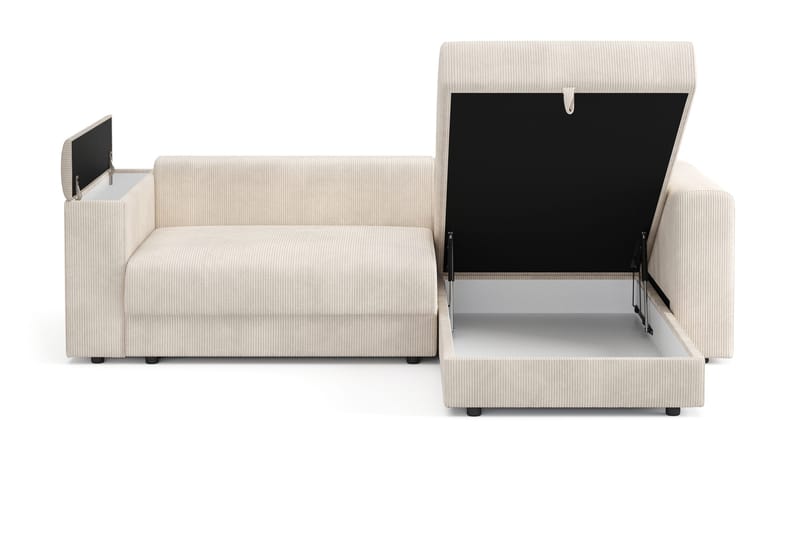 Bergen Ekstra dyp 3-seters sovesofa med divan og overmadrass i lateks og vaskbart trekk - Beige - Møbler - Sofaer - Sovesofaer - Sovesofa divan