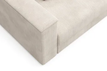 Bergen Ekstra dyp 3-seters sovesofa med divan og overmadrass i polyeterskum og vaskbart trekk - Beige - Møbler - Sofaer - Sovesofaer