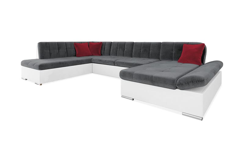 Bergen U-sovesofa 345x205x77 cm - Sovesofaer - Sovesofa divan - Skinnsofaer - Fløyel sofaer