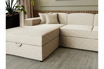 Bizantine Sovesofa Dobbel Divan 4-Seter - Beige - Møbler - Sofaer - Sovesofaer