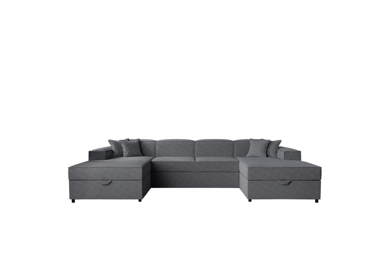Bizantine Sovesofa Dobbel Divan 4-Seter - Grå - Møbler - Sofaer - Sovesofaer