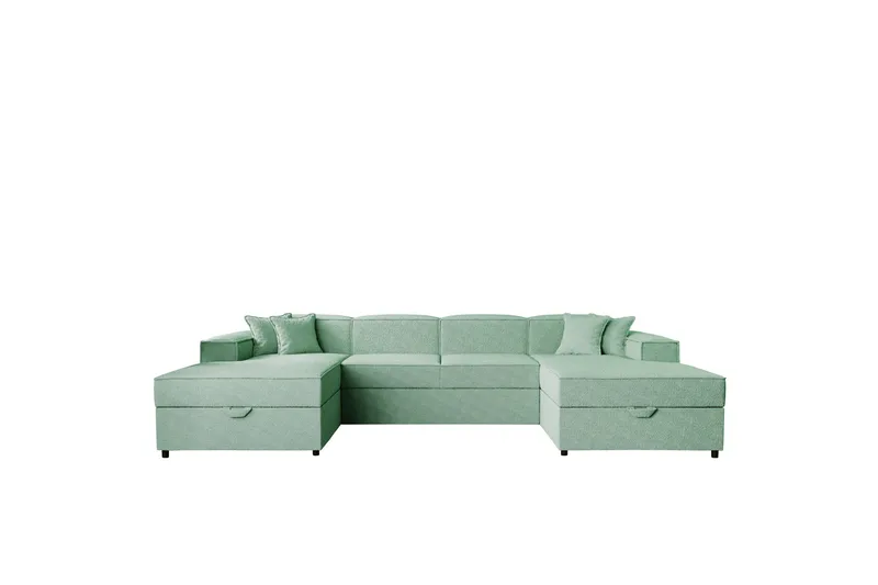 Bizantine Sovesofa Dobbel Divan 4-Seter - Grønn - Møbler - Sofaer - Sovesofaer