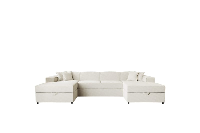 Bizantine Sovesofa Dobbel Divan 4-Seter, Hvit
