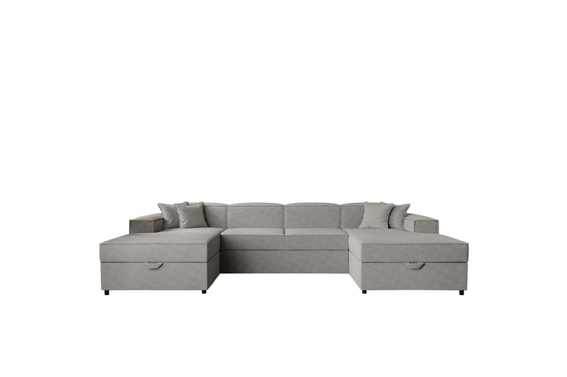 Bizantine Sovesofa Dobbel Divan 4-Seter - Hvit/Sort - Møbler - Sofaer - Sovesofaer