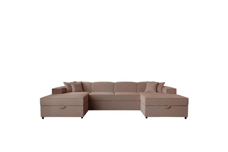 Bizantine Sovesofa Dobbel Divan 4-Seter, Rosa