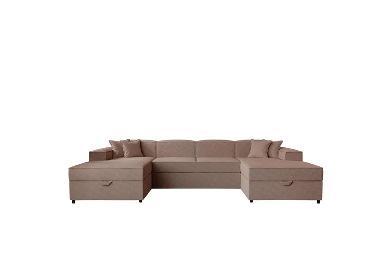Bizantine Sovesofa Dobbel Divan 4-Seter, Rosa
