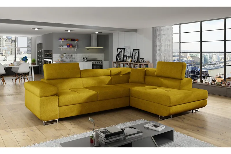 Bobis Sovesofa med Sjeselong Høyre, Gul