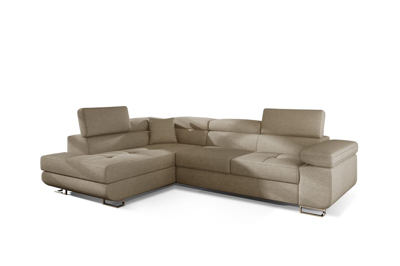 Bobis Sovesofa med Sjeselong Venstre - Beige - Møbler - Sofaer - Sovesofaer