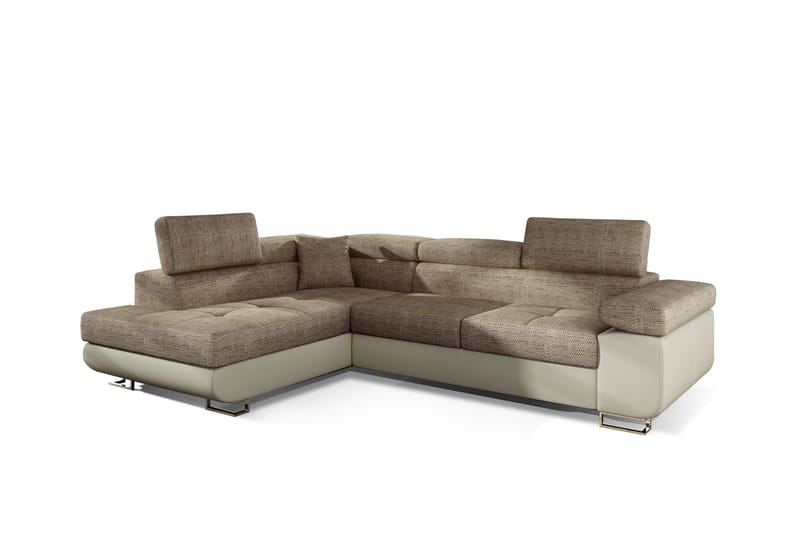Bobis Sovesofa med Sjeselong Venstre - Beige - Møbler - Sofaer - Sovesofaer