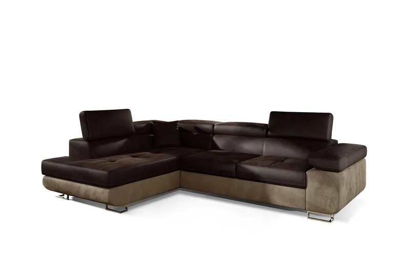 Bobis Sovesofa med Sjeselong Venstre - Brun - Møbler - Sofaer - Sovesofaer