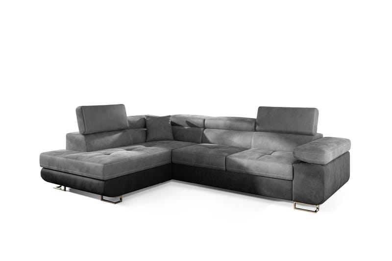 Bobis Sovesofa med Sjeselong Venstre - Grå - Møbler - Sofaer - Sovesofaer