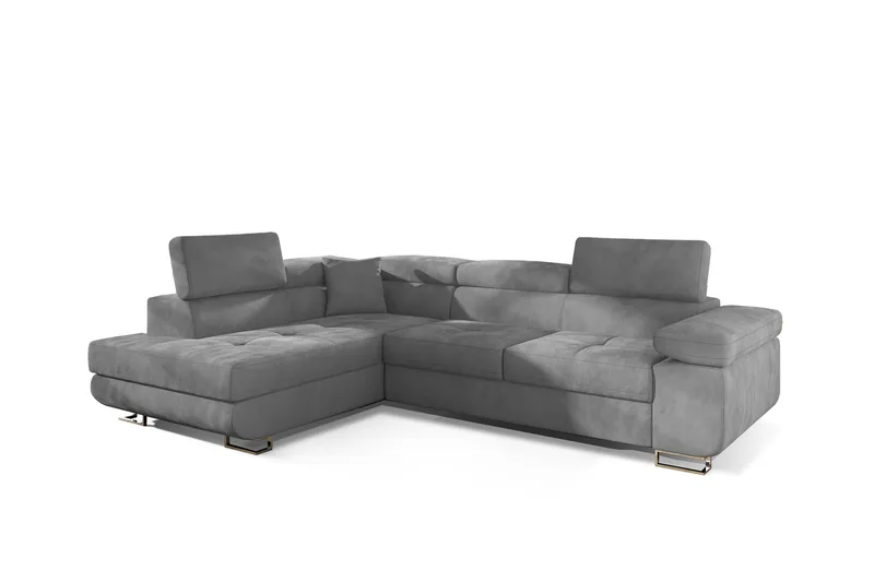 Bobis Sovesofa med Sjeselong Venstre - Grå - Møbler - Sofaer - Sovesofaer