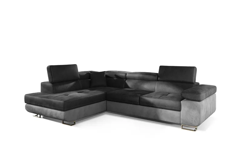 Bobis Sovesofa med Sjeselong Venstre - Grå - Møbler - Sofaer - Sovesofaer