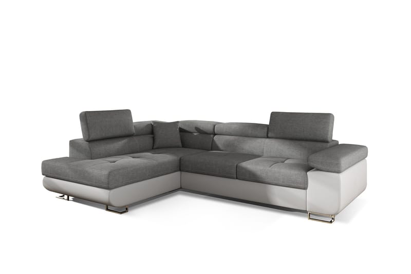 Bobis Sovesofa med Sjeselong Venstre - Grå/Hvit - Møbler - Sofaer - Sovesofaer