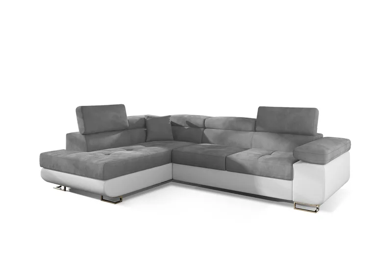 Bobis Sovesofa med Sjeselong Venstre - Grå/Hvit - Møbler - Sofaer - Sovesofaer