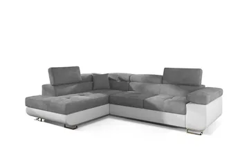 Bobis Sovesofa med Sjeselong Venstre - Grå/Hvit - Møbler - Sofaer - Sovesofaer