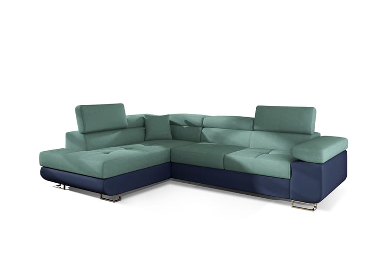 Bobis Sovesofa med Sjeselong Venstre - Grønn/Blå - Møbler - Sofaer - Sovesofaer