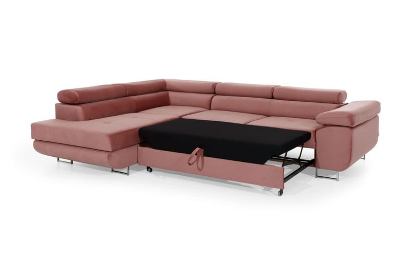 Bobis Sovesofa med Sjeselong Venstre - Rosa - Møbler - Sofaer - Sovesofaer