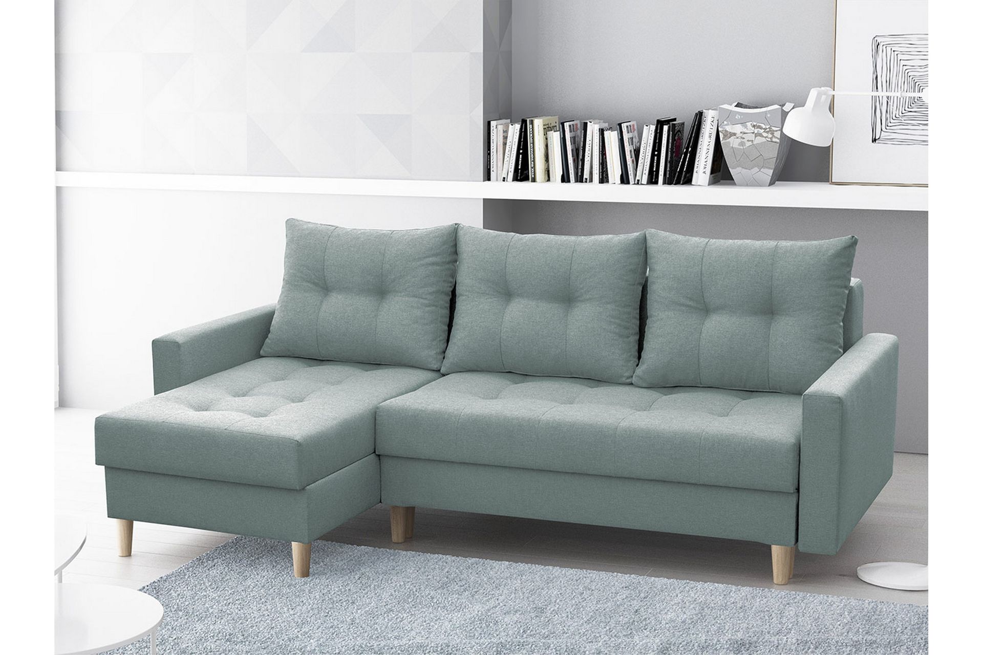 Bodo Divansovesofa 222x140x90 cm - Grå - Møbler - Sofaer - Sovesofaer