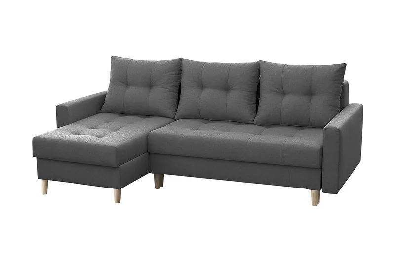 Bodo Divansovesofa 222x140x90 cm - Mørkegrå - Møbler - Sofaer - Sovesofaer
