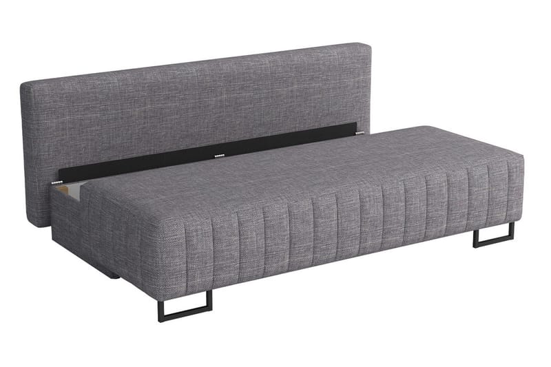 Bonsall 3-seter Sovesofa 146x200 cm med Oppbevaring i Stoff - Grå - Møbler - Sofaer - Sovesofaer