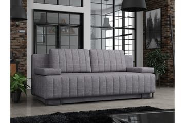 Bonsall 3-seter Sovesofa 146x200 cm med Oppbevaring i Stoff - Grå - Møbler - Sofaer - Sovesofaer