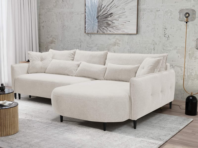 Bornalle 3-seters sovesofa med divan - beige - M øbler - Sofaer - Sovesofaer