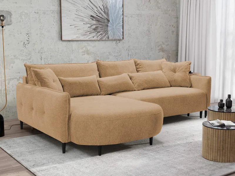 Bornalle 3-seters sovesofa med divan - beige - Møbler - Sofaer - Sovesofaer